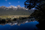 Mirror Lakes, Southland, New Zealand photo calendar march 2009