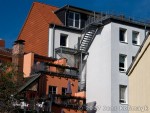 roof terrace with external staircase